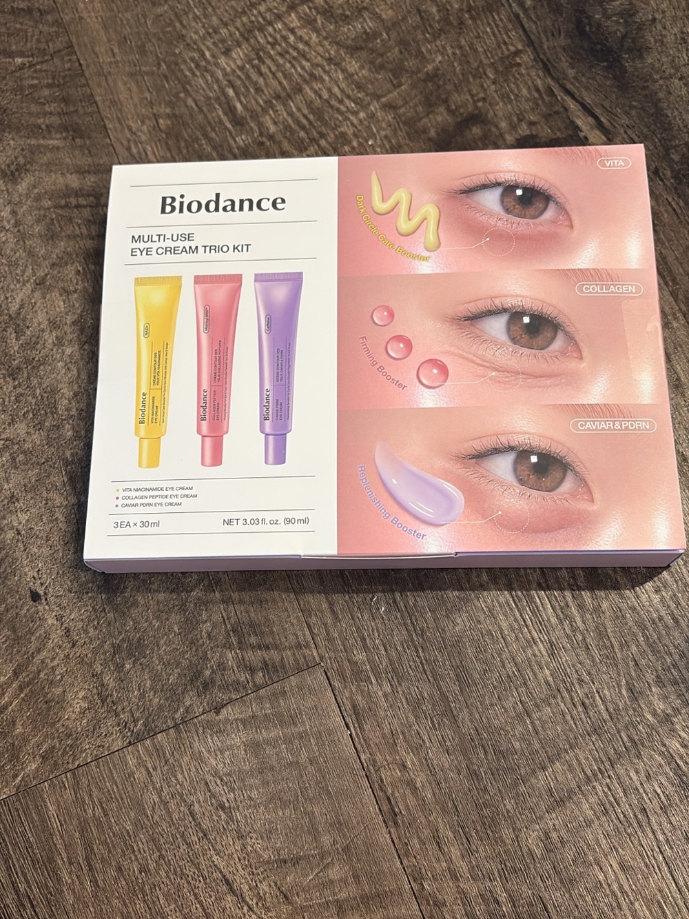Biodance Multi-Use Eye Cream Trio Kit - Yellow, Pink, Purple
